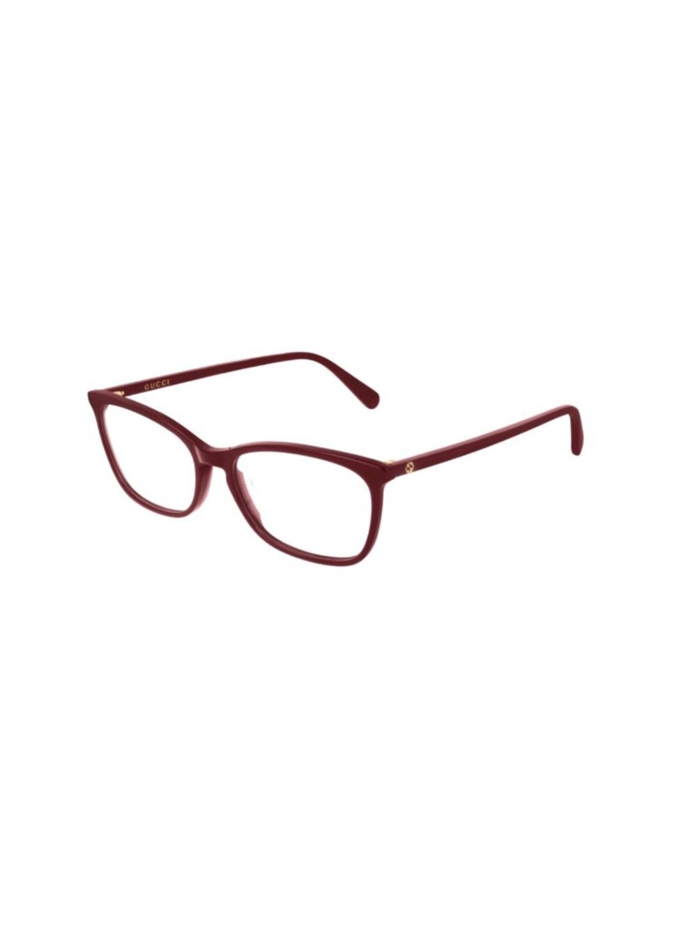 GUCCI GG0548O 004 Rectangular Squared Burgundy Trans 53 mm Women's Eyeglasses